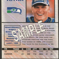 Jon Kitna 2000 Pacific Private Stock Sample Series Mint Card