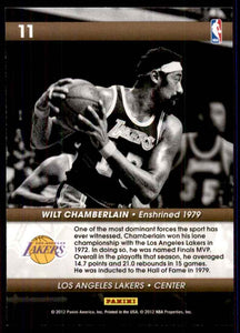 Wilt Chamberlain 2012 2013 Panini Hoops Hall Of Fame Heroes Series Mint Card #11