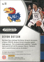 Devon Dotson 2020 2021 Panini Draft Picks Silver Series Mint Rookie Card #72
