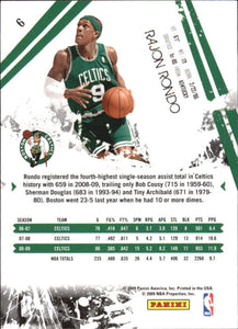 Rajon Rondo 2009 2010 Panini Rookies & Stars Longevity Series Mint Card #6