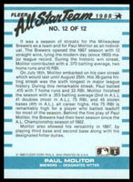 Paul Molitor 1988 Fleer All-Star Team Series Mint Card #12
