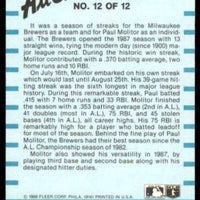 Paul Molitor 1988 Fleer All-Star Team Series Mint Card #12