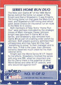 Darryl Strawberry 1987 Fleer World Series Mint Card #11