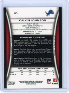 Calvin Johnson 2008 Bowman Gold Series Mint Card #80