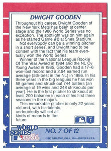 Dwight Gooden 1987 Fleer World Series Mint Card #7