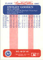 Dwight Gooden 11987 Fleer Limited Edition Series Mint Card #18

