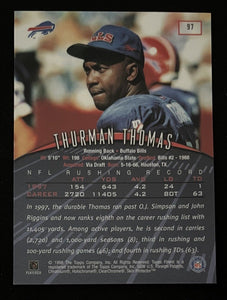 Thurman Thomas 1998 Topps Finest Series Mint Card #97