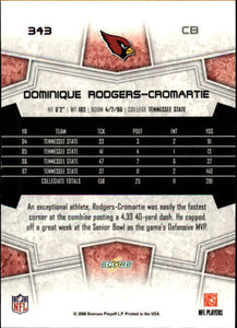 Dominique Rodgers-Cromartie 2008 Score Series Mint Rookie Card #343