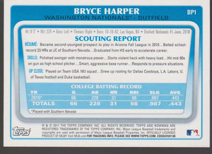 Bryce Harper 2011 Bowman Prospects Series Mint ROOKIE Card #BP1