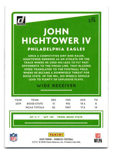 John Hightower IV 2020 Donruss Series Mint Rookie Card #278