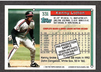 Kenny Lofton 1994 Topps Pre-Production Sample Series Mint Card #331
