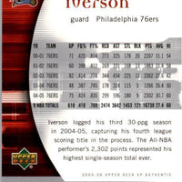 Allen Iverson 2005 2006 SP Authentic Series Mint Card #64