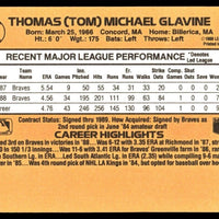 Tom Glavine 1989 Donruss Series Mint 2nd Year Card #381