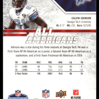 Calvin Johnson 2009 Upper Deck Draft Edition All Americans Series Mint Card #288