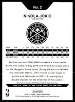 Nikola Jokic 2018 2019 Panini Hoops Series Mint Card #2
