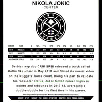 Nikola Jokic 2018 2019 Panini Hoops Series Mint Card #2