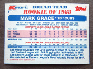 Mark Grace 1989 Topps Kmart Dream Team Series Mint Card #1