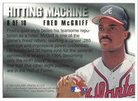 Fred McGriff 1995 Ultra Hitting Machine Series Mint Card #8
