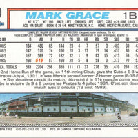 Mark Grace 1992 O-Pee-Chee Series Mint Card #140