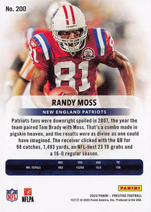 Randy Moss 2023 Panini Prestige Series Mint Card #200