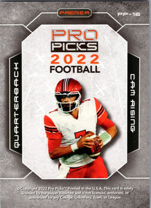 Cam Rising 2022 Pro Picks Premier Series Mint Rookie Card #PP-10