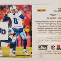 Marcus Mariota 2019 Score Signal Callers Series Mint Card #SC-28