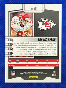 Travis Kelce 2023 Panini Absolute Series Mint Card #99