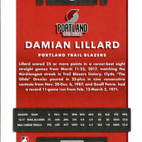 Damian Lillard 2017 2018 Panini Donruss Series Mint Card #122