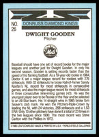 Dwight Gooden 1986 Donruss Diamond Kings Series Mint Card #26
