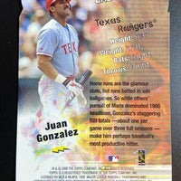 Juan Gonzalez 1999 Topps Power Brokers Die Cut Series Mint Card #PB5