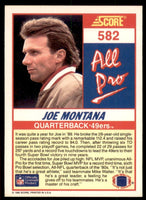 Joe Montana 1990 Score Series Mint Card #582
