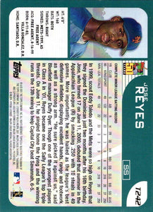 Jose Reyes 2001 Topps Traded & Rookies Series Mint ROOKIE  Card #T242