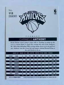 Carmelo Anthony 2013 2014 Hoops Series RED PARALLEL VERSION Mint Card #113