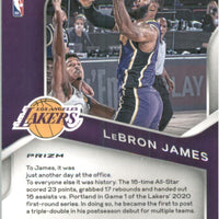 LeBron James 2020 2021 Panini Prizm Dominance Series Mint Card #17