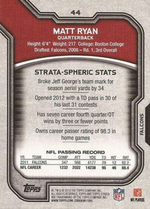 Matt Ryan 2012 Topps Strata Series Mint Rookie Card #44