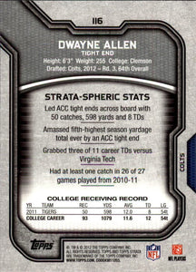 Dwayne Allen 2012 Topps Strata Series Mint Rookie Card #116