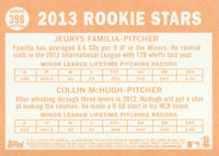 Jeurys Familia and Collin McHugh 2013 Topps Heritage Series Mint Rookie Card #398
