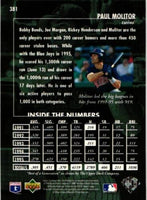 Paul Molitor 1996 Upper Deck Best Of A Generation Series Mint Card #381
