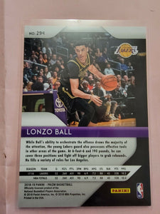 Lonzo Ball 2018 2019 Panini Prizm Series Mint Card #294