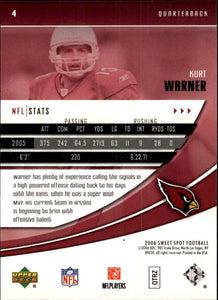 Kurt Warner 2006 Upper Deck Sweet Spot Mint Card #4