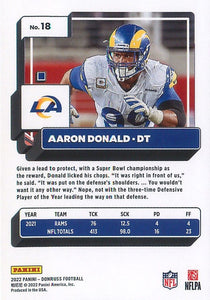 Aaron Donald 2022 Panini Donruss Series Mint Card #18