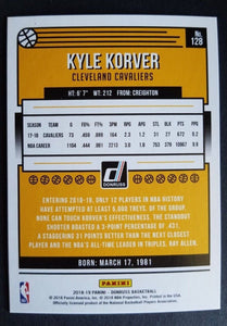 Kyle Korver 2018 2019 Panini Donruss Holo Orange Laser Series Mint Card #128