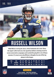 Russell Wilson 2019 Panini Prestige Series Mint Card #188