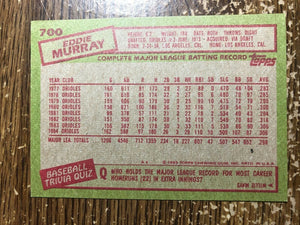 Eddie Murray 1985 Topps Series Mint Card #700
