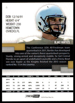 2014 Panini Rookies & Stars Blake Bortles Jersey Jacksonville Jaguars  Florida