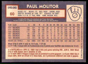 Paul Molitor 1984 O-Pee-Chee Series Mint Card #60