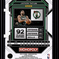 Jayson Tatum 2022 2023 Panini Prizm Monopoly Series Mint Card #4