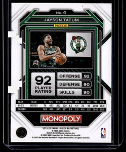 Jayson Tatum 2022 2023 Panini Prizm Monopoly Series Mint Card #4