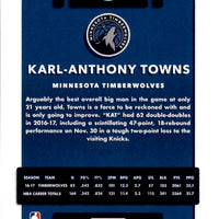 Karl-Anthony Towns 2017 2018 Panini Donruss Series Mint Card #89