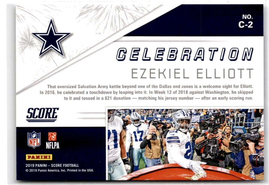 Ezekiel Elliott 2019 Score Celebration Series Mint Card #C2 The